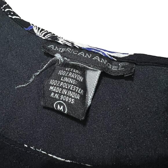 VTG 90s American Angel Black & Purple Whimsical Floral Dark Fairy Slip Dress M/S - Picture 6 of 6